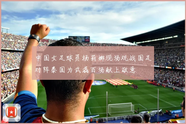 中国女足球员杨莉娜现场观战国足对阵泰国为武磊百场献上敬意
